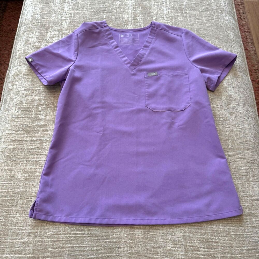 Figs Scrubs Top Technical Collection Size Small S Womens Purple